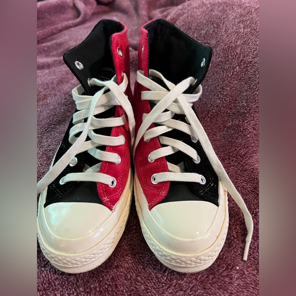 RARE Converse Red and Black High-Top Sneakers
